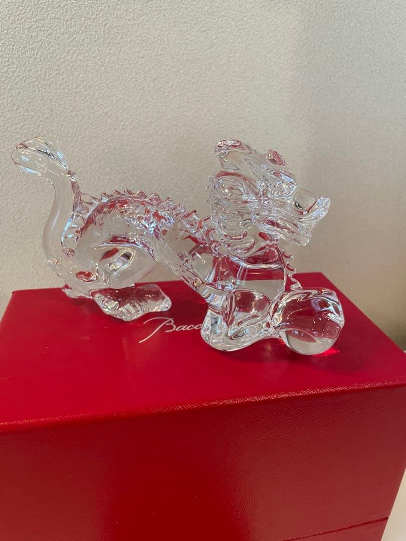 (美品)バカラ ドラゴンクリア干支 オブジェ クリスタル