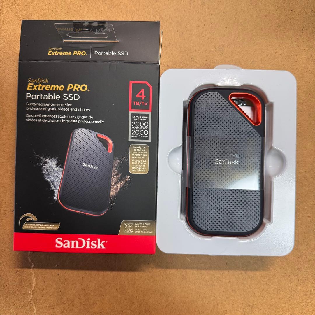 SanDisk Extreme PRO 4TB ポータブルSSD