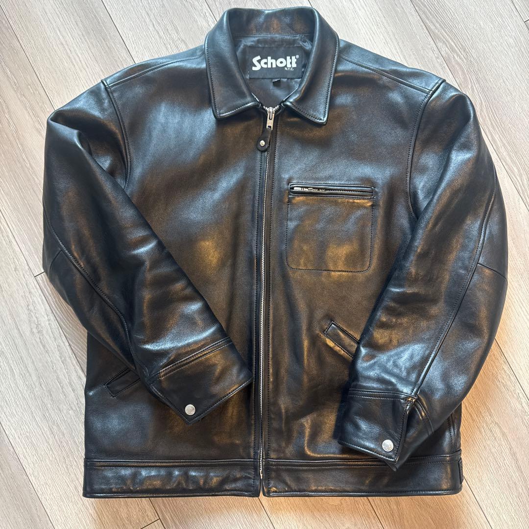 Schott ブラックレザージャケット L
