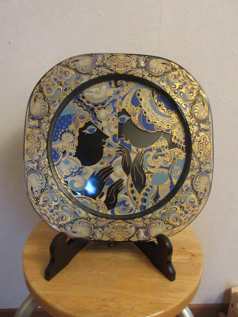 ローゼンタール　クリスマスプレート　ガラス絵皿　1977