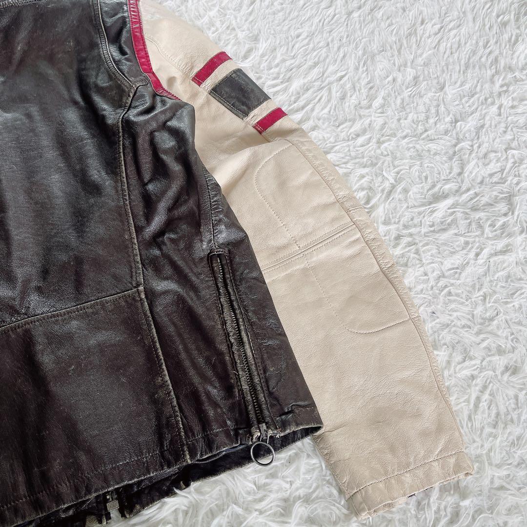 【DIESEL】90s レーシングジャケット シングルライダース Mサイズ