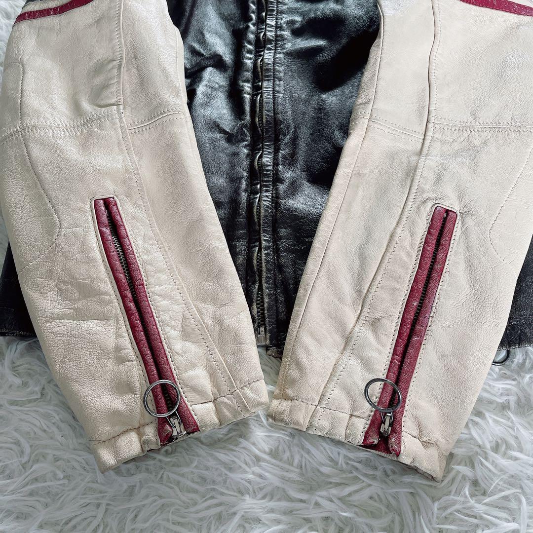 【DIESEL】90s レーシングジャケット シングルライダース Mサイズ