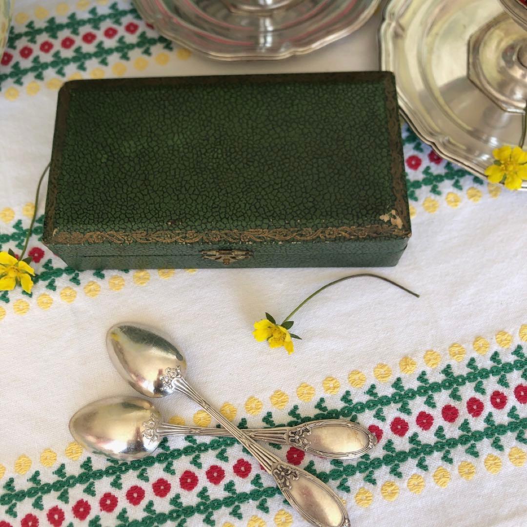 フランスアンティーク　箱付スプーン　6本セット　フランスアンティークカトラリー