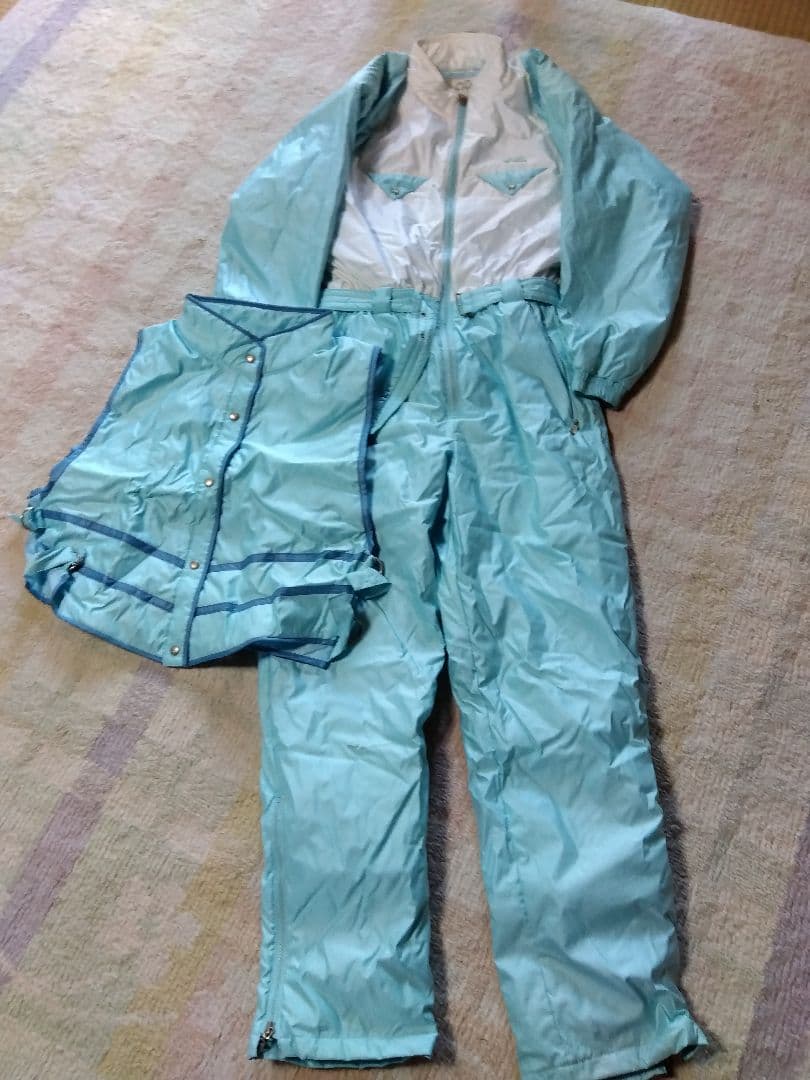 水色 スキーウェア 上下セット 女性用