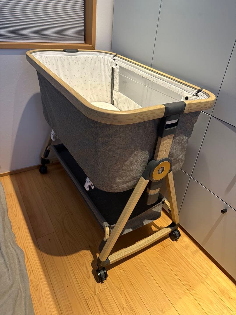 HZDMJ 2022型ベビーベッド　グレ