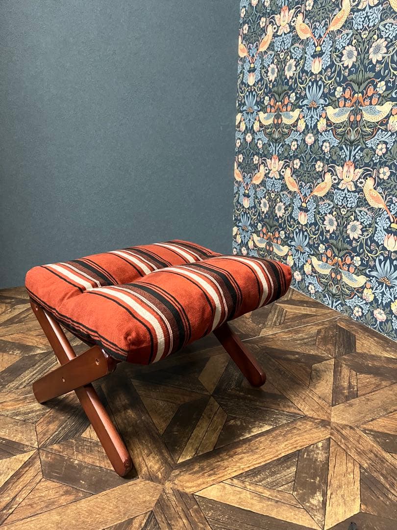 ＴＡＪＩ＊オットマン スツール 椅子 インテリア アンティーク 昭和レトロ