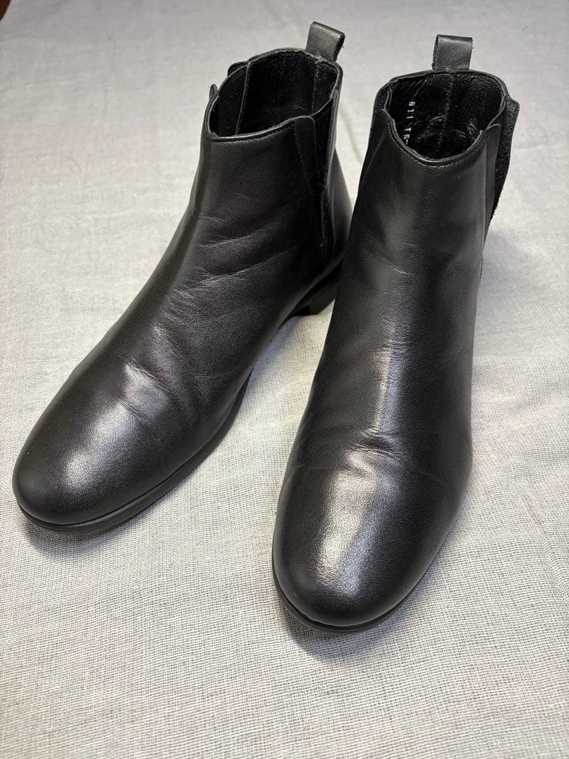 【chausser】ショセ トラベルシューズ サイドゴアブーツ 黒 39