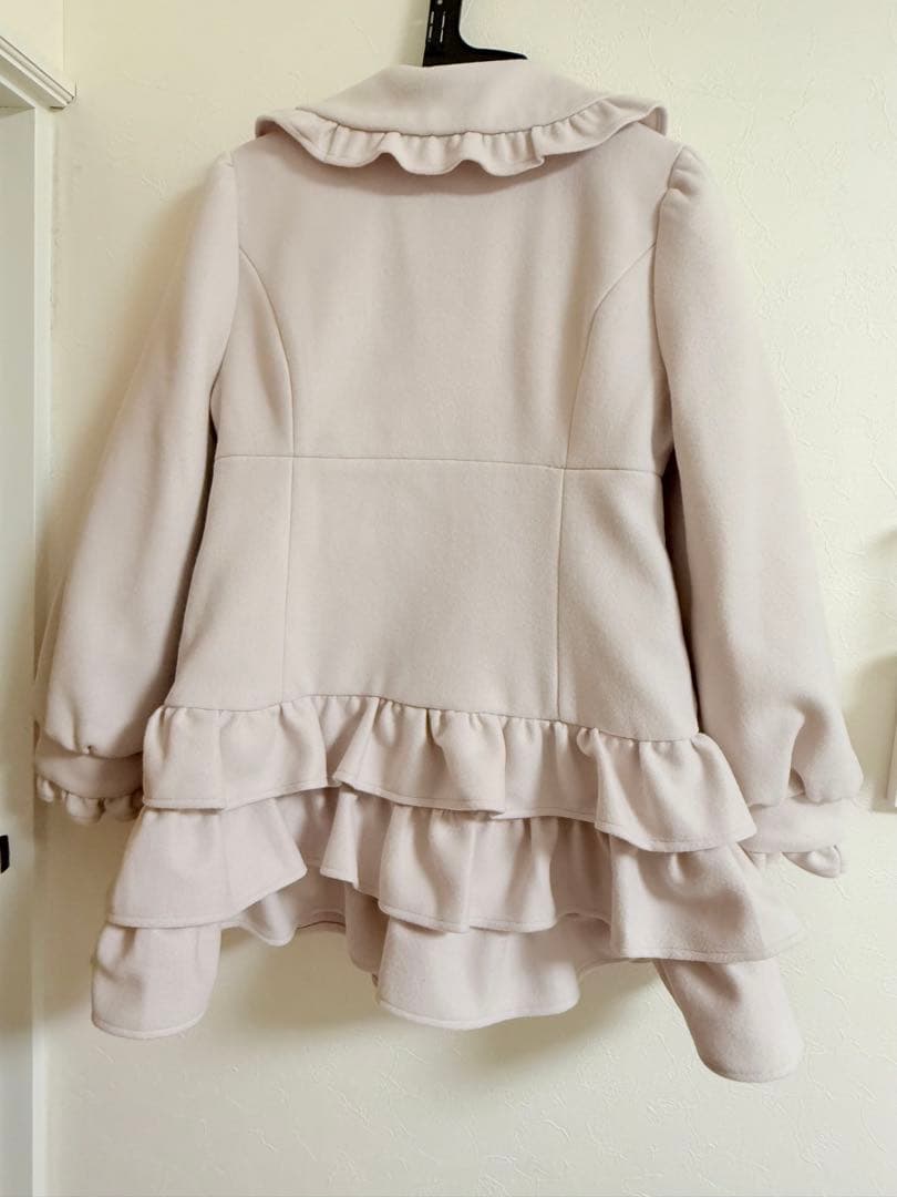 はしごレースティアードミニコート pium ピンク