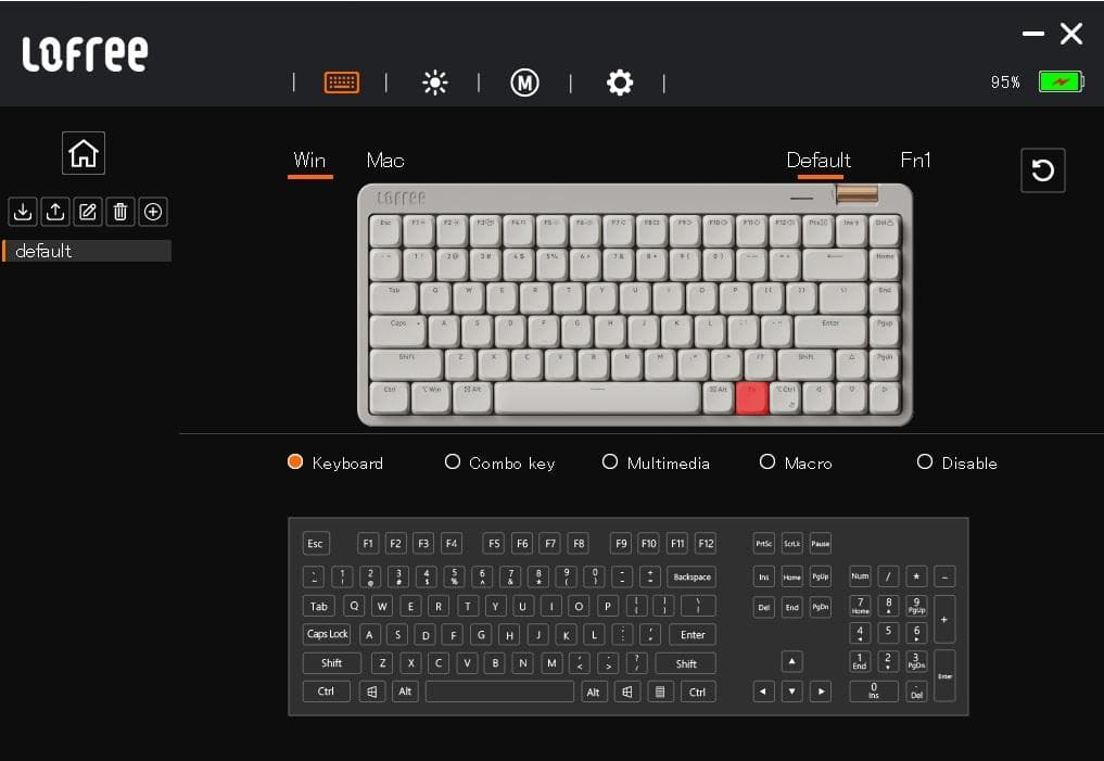 Lofree Flow Lite 84 US配列/グレー メカニカル