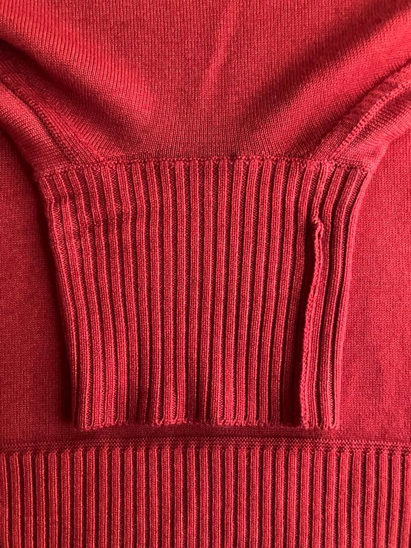 Drumohr ウール 8G タートルネックニット 後染め レッドブラウン 46