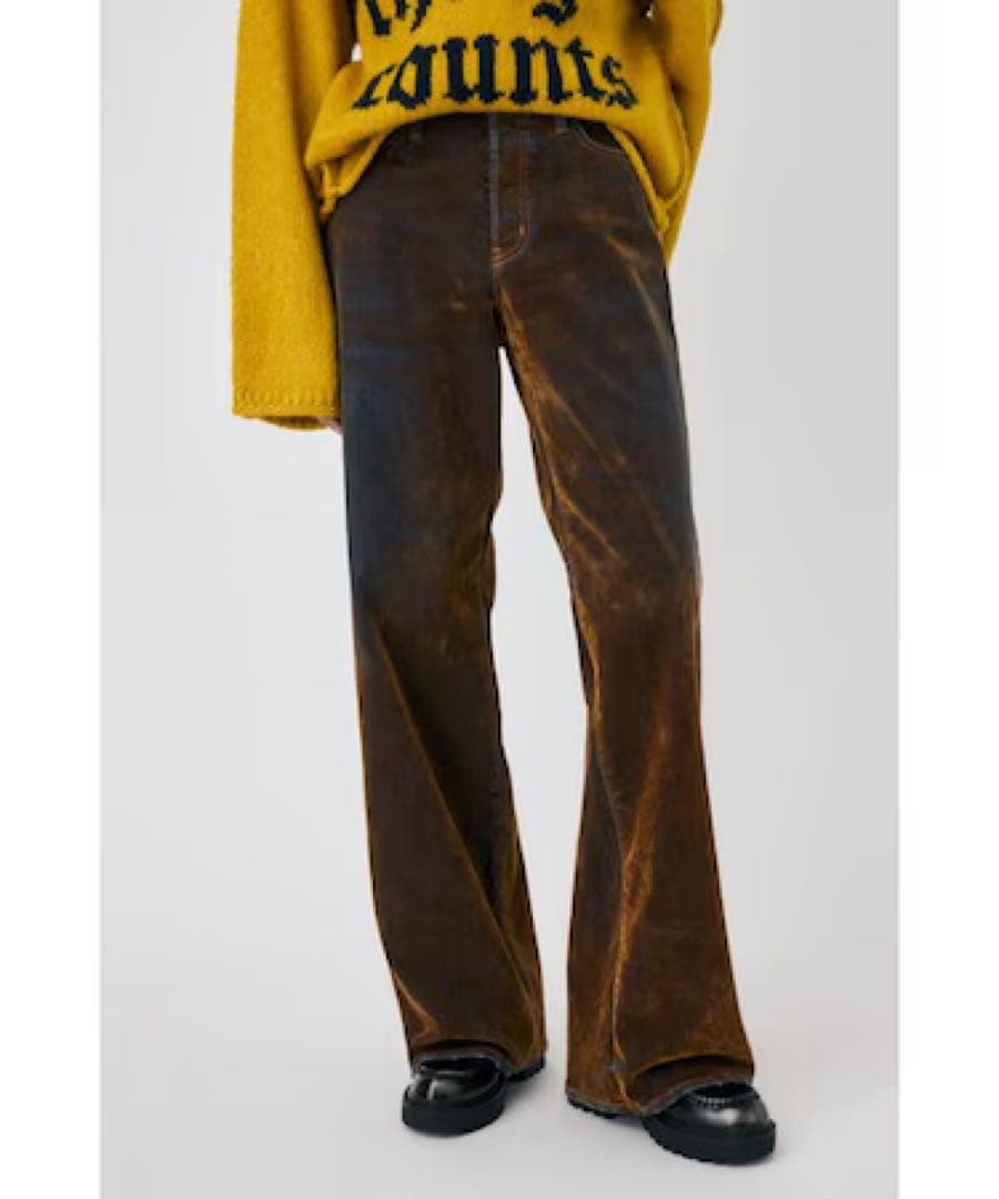 MOUSSY VELVET DENIM BAGGY デニムバギー サイズ２