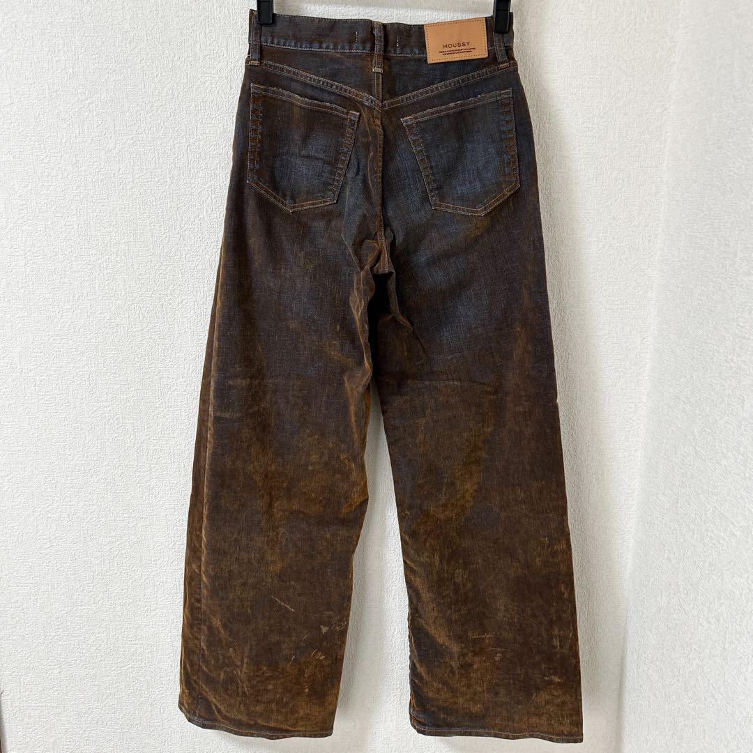 MOUSSY VELVET DENIM BAGGY デニムバギー サイズ２