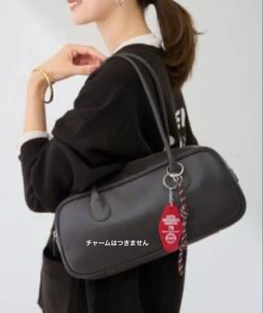 AULENTTI/ロングハンドルボストンバッグ　ブラウン