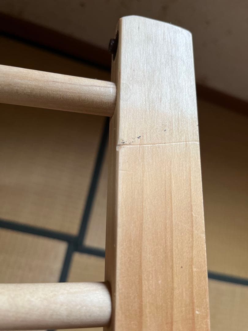 木製スラット式ベビーベッド キャスター付き