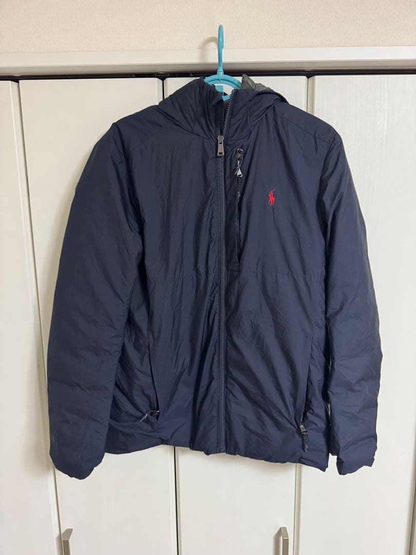 ポロ ラルフローレン 中綿 フーデッド ジャケット ネイビー