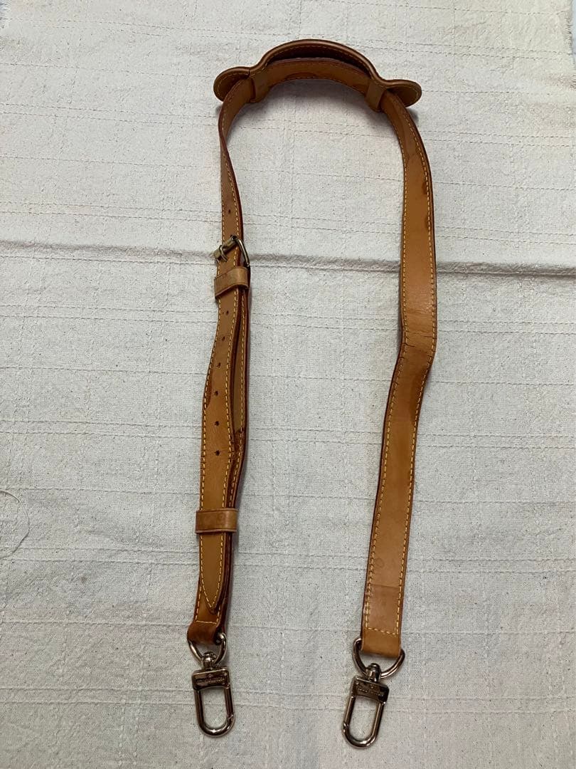 ルイヴィトン　ボストンバッグ　ショルダーストラップ　ヌメ革