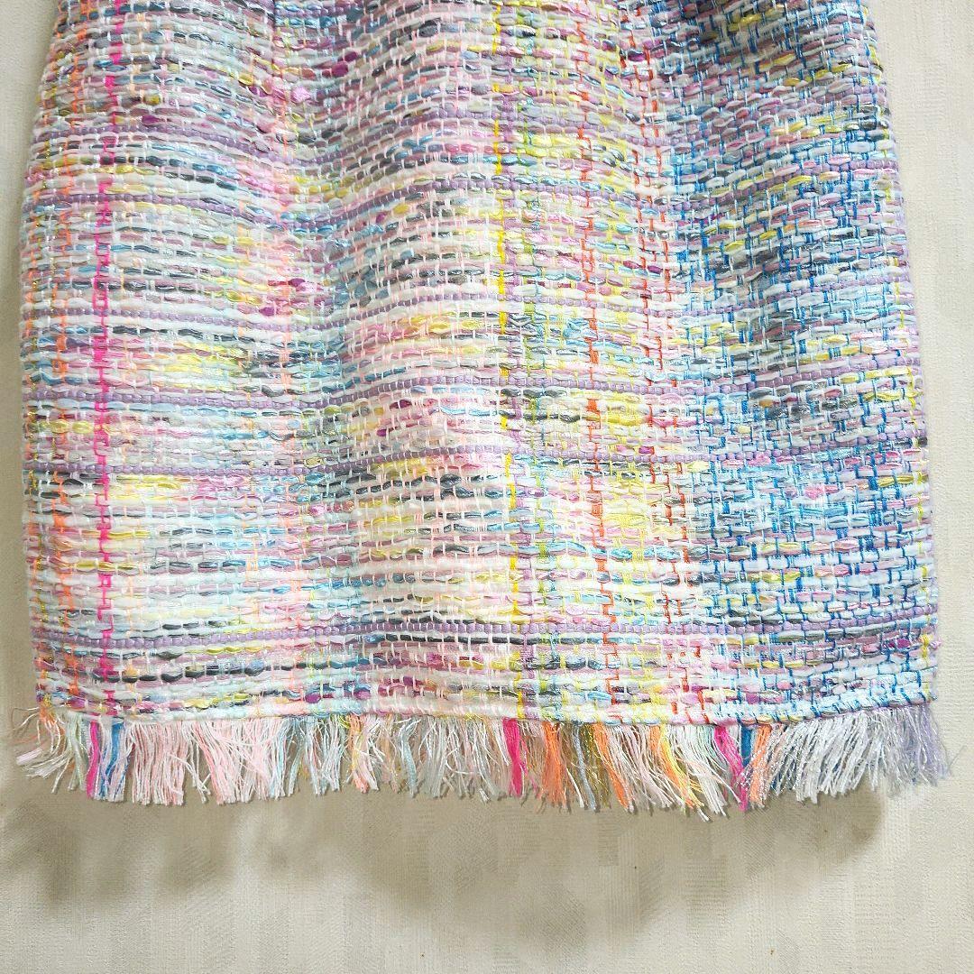 ⭐NA☆⭐エミリアウィズ　ミニワンピース　ツイードノースリーブドレス 　M