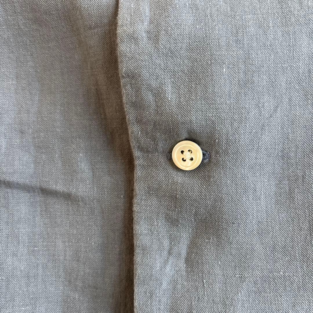 美品AURALEEリネンシャツオーラリー春物SSライトブルー