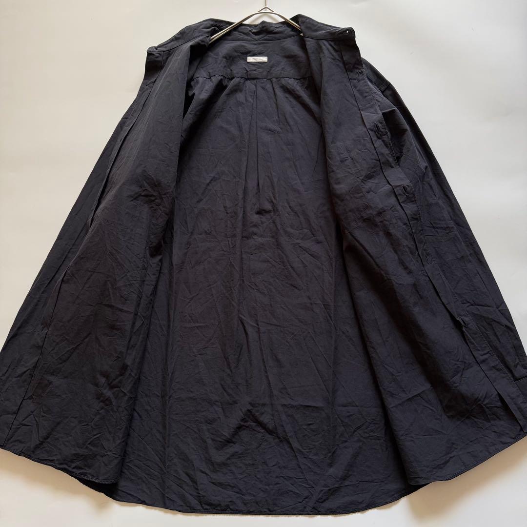 24SS✨️5サイズ COMOLI コモリシャツ コットン レギュラーカラー 黒