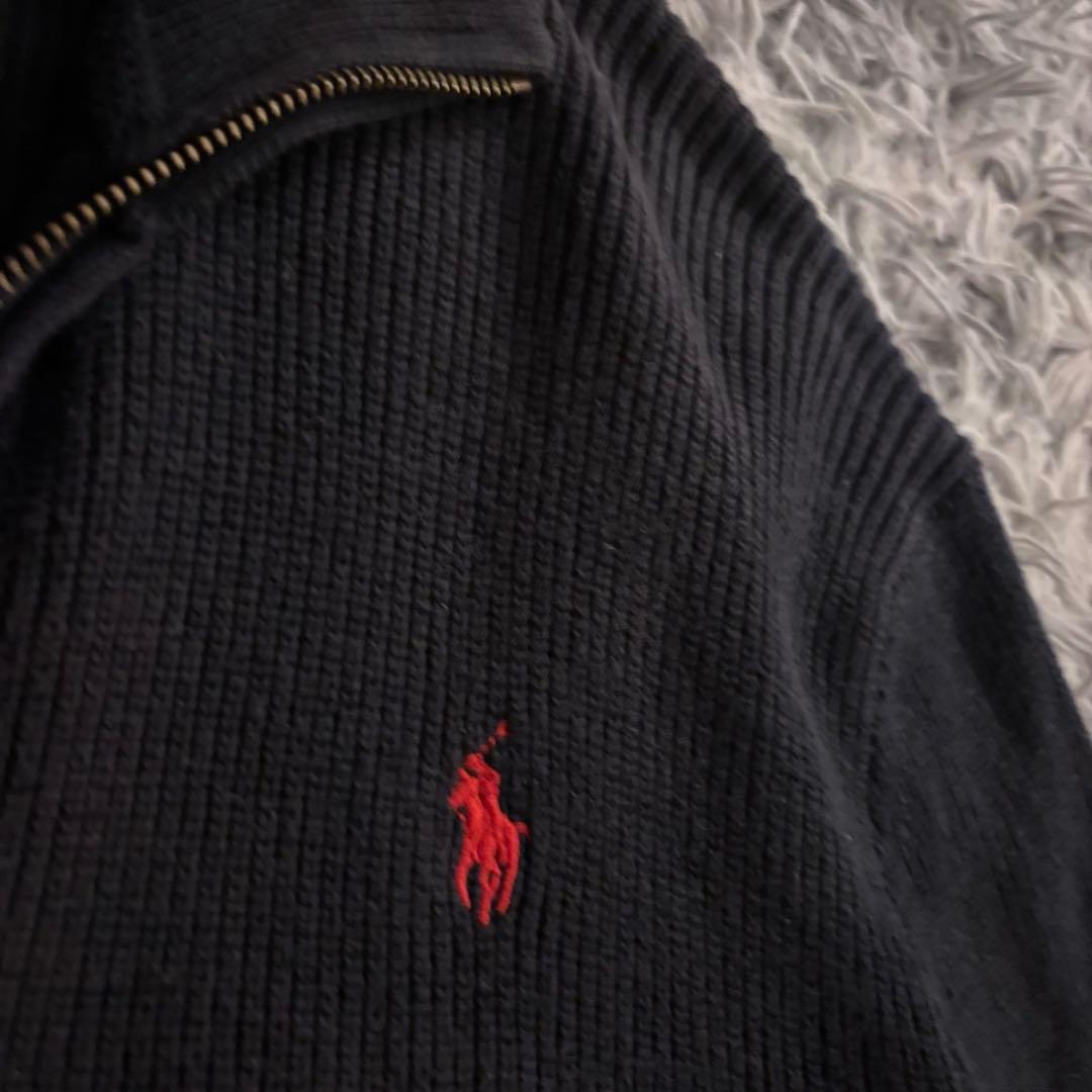 や*せ様 90s Polo Ralph Lauren ドライバーズニット　ジップ