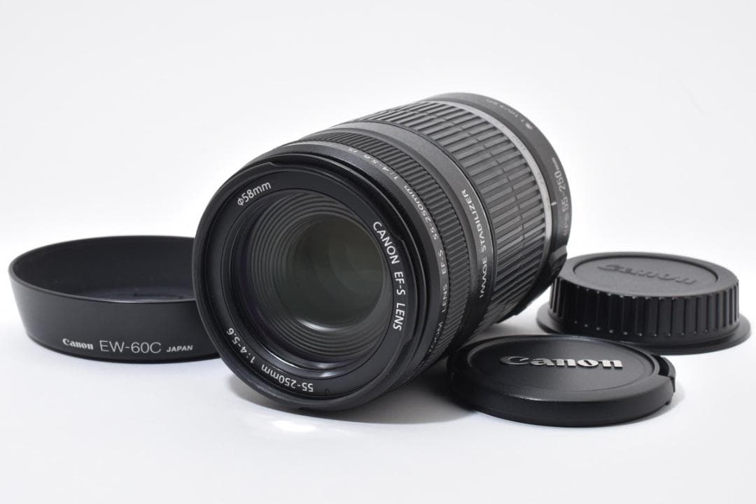 【ほぼ新品 フード付】Canon EF-S 55-250mm F4-5.6 IS