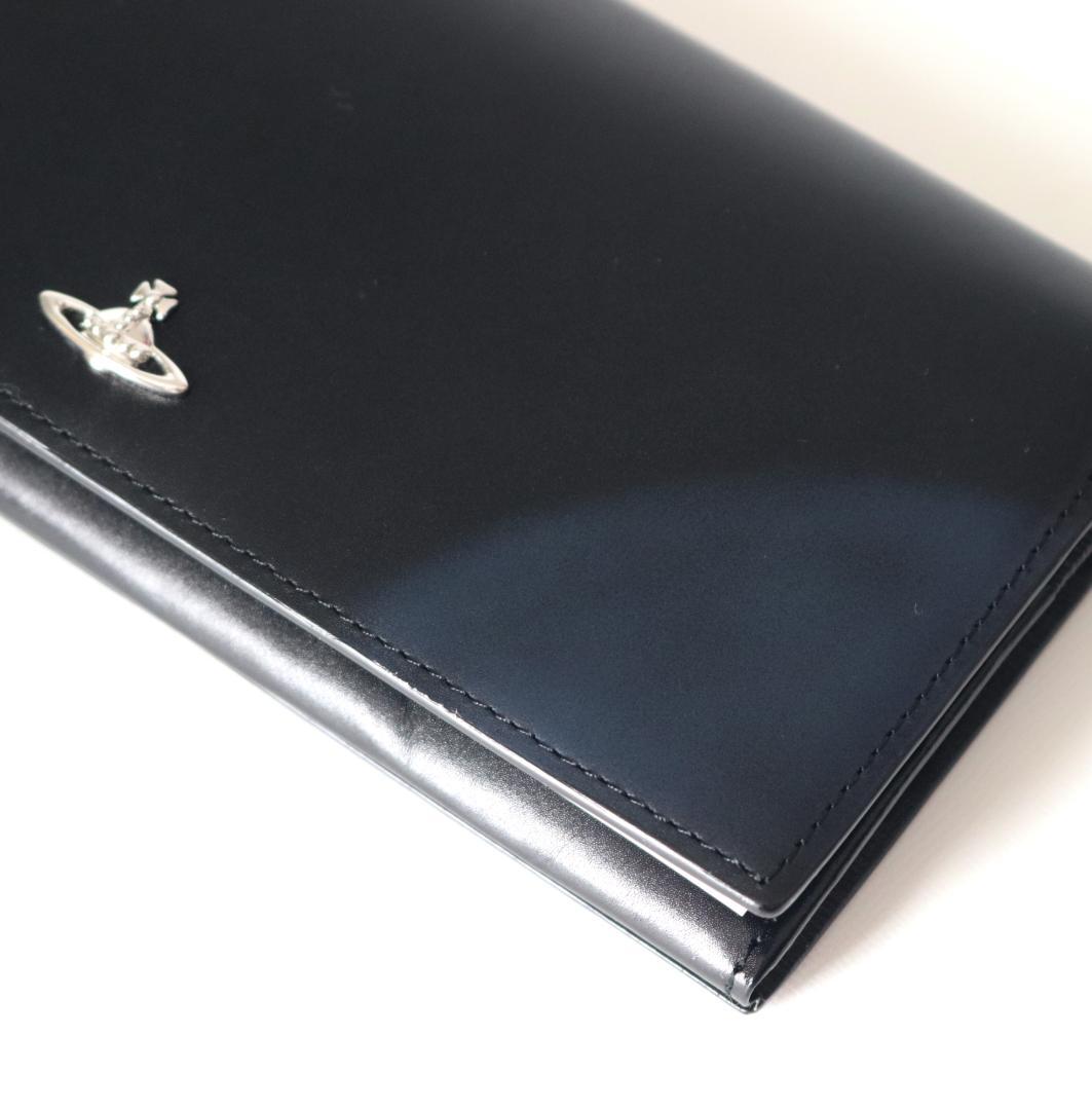 新品箱付き【ヴィヴィアンウエストウッド】ADVAN加工 かぶせフラップ長財布