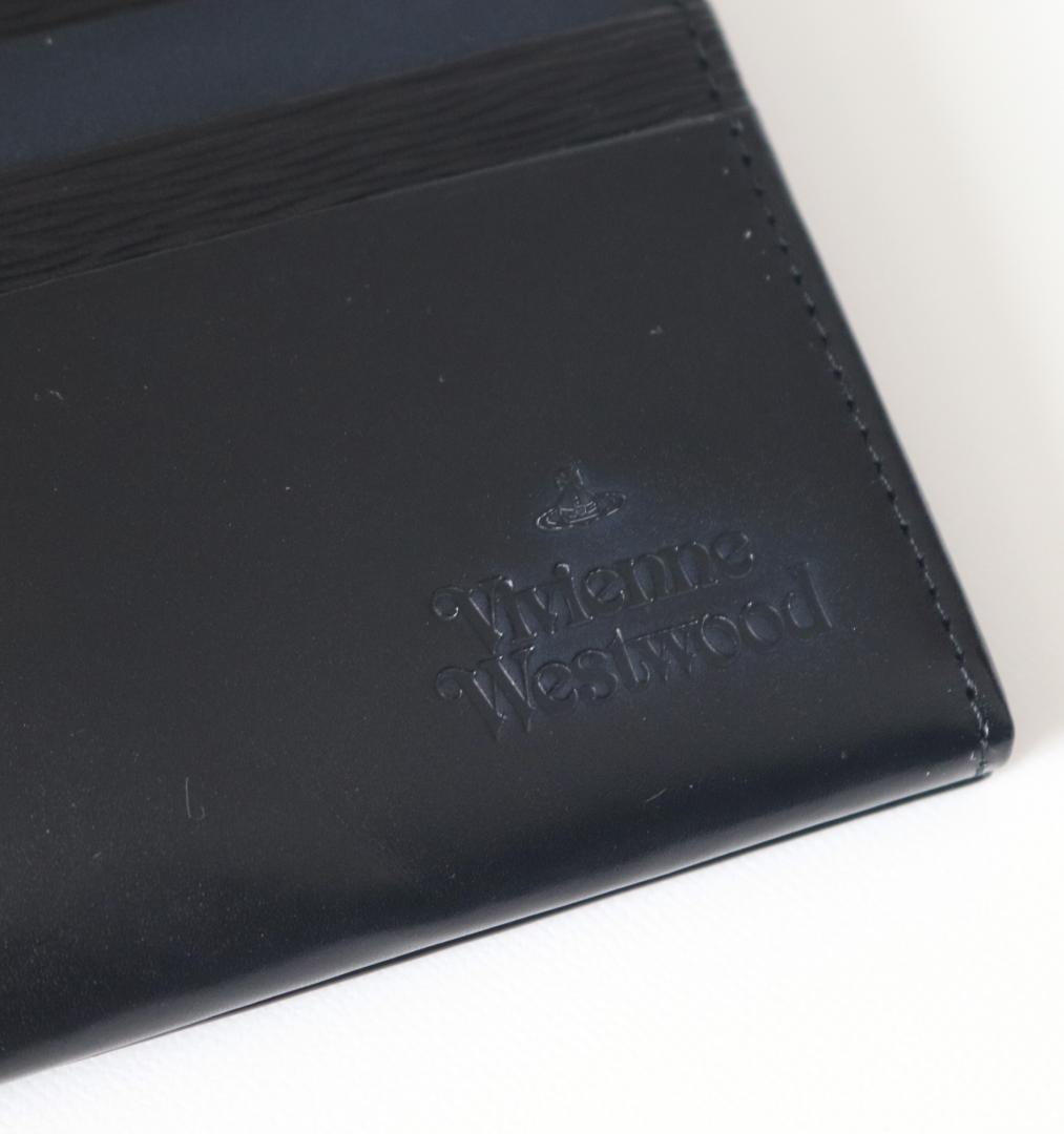 新品箱付き【ヴィヴィアンウエストウッド】ADVAN加工 かぶせフラップ長財布