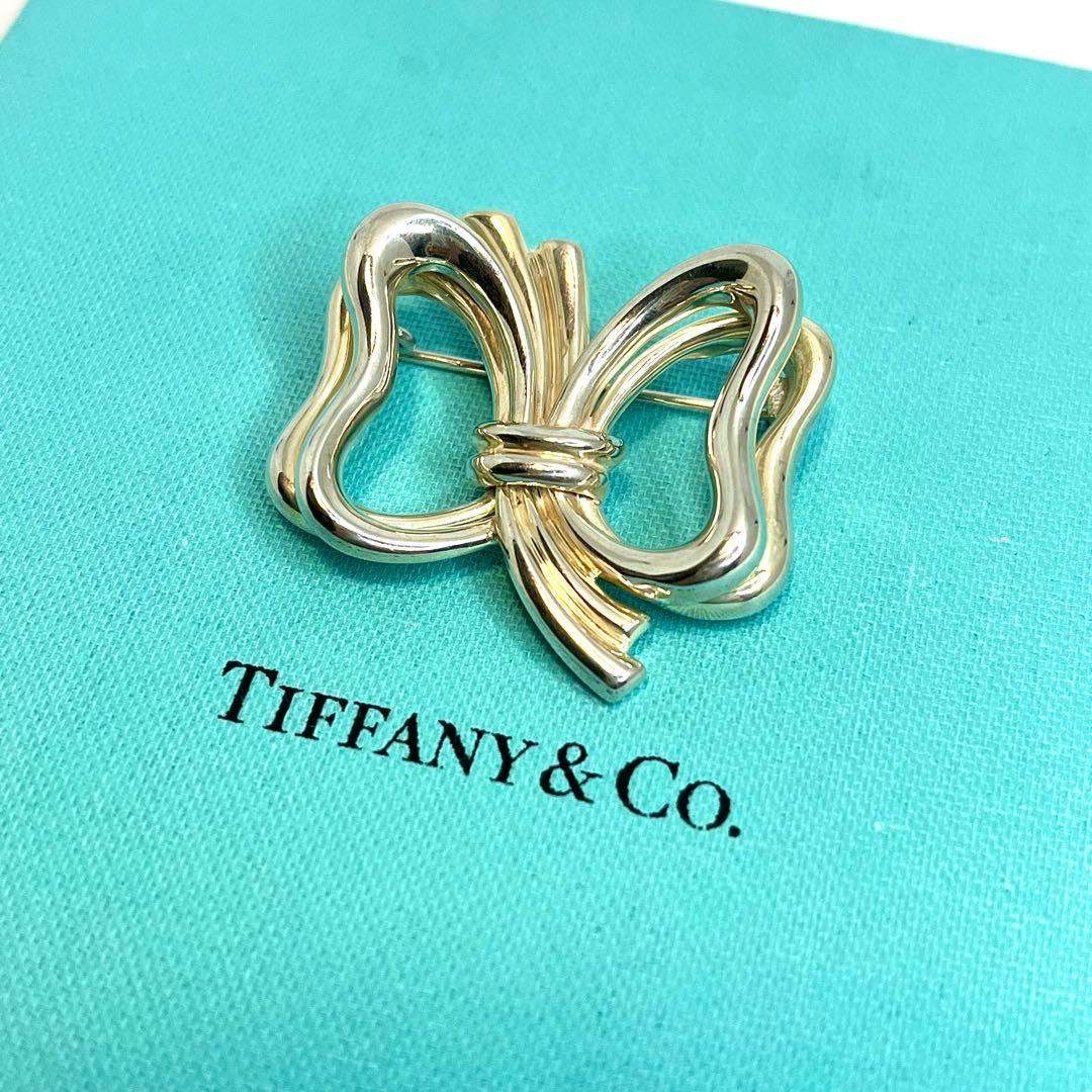 ティファニー リボン ダブルリボン 蝶 ブローチ シルバー 925 希少