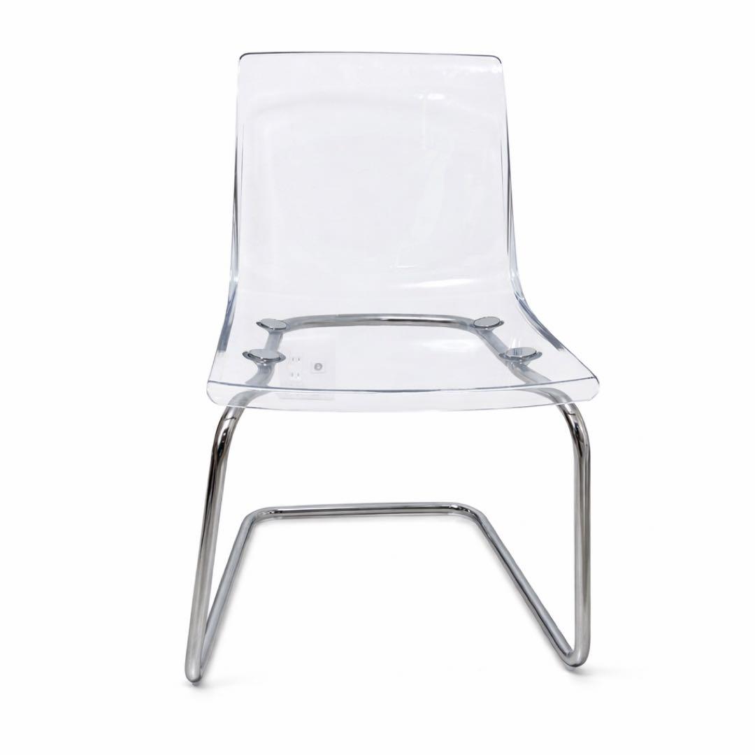 IKEA １脚 TOBIAS トービアスチェア　透明/クロムメッキ