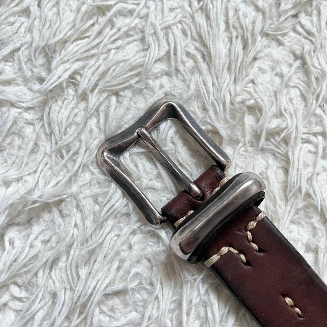 良品　Vintage Works DH5675レザーベルト 33/84 ブラウン