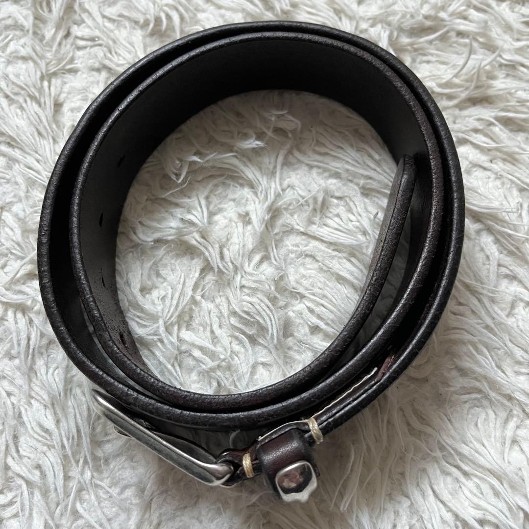 良品　Vintage Works DH5675レザーベルト 33/84 ブラウン
