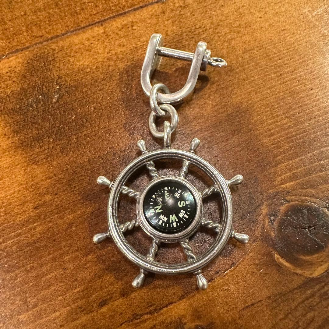 ティファニー ヴィンテージ コンパス 方位磁針 キーホルダー キーリング 925