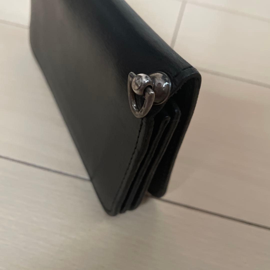 【美品】HTC ロングウォレット スタッズ付き ブラック MADE IN USA