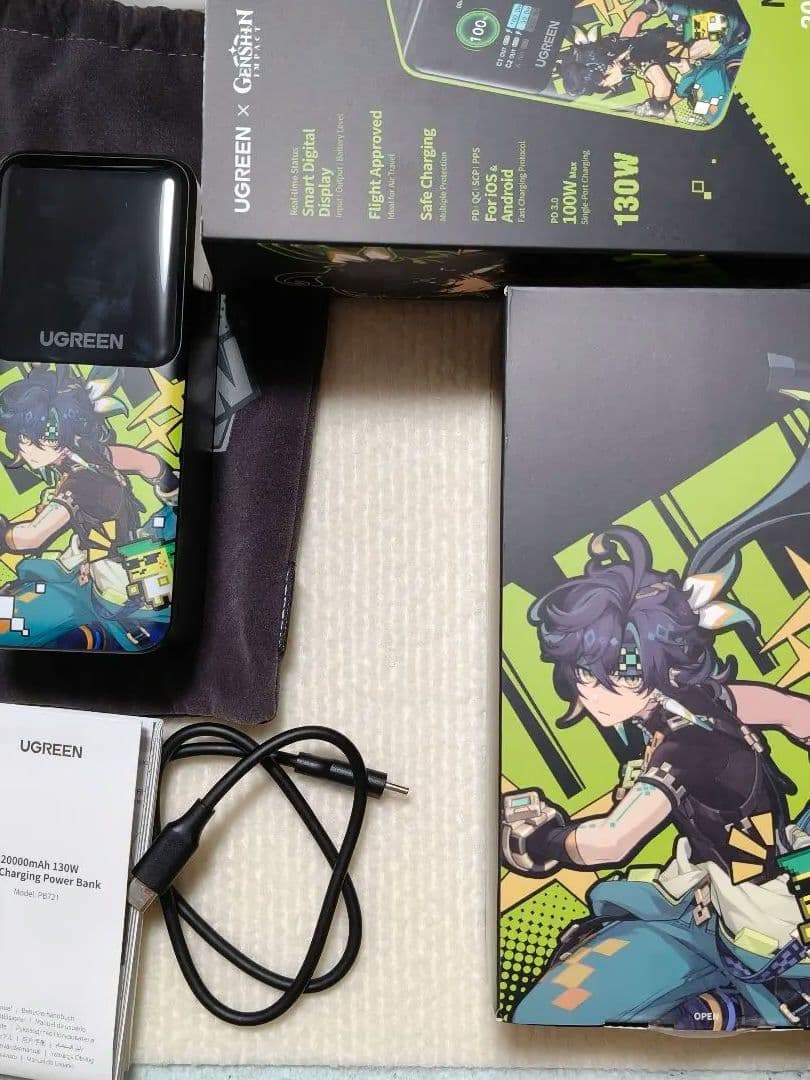 UGREEN キィニチコラボモデル モバイルバッテリー 原神