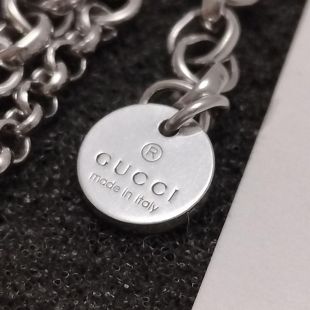 グッチ ブラック チェーン ネックレス 50cm シルバー925