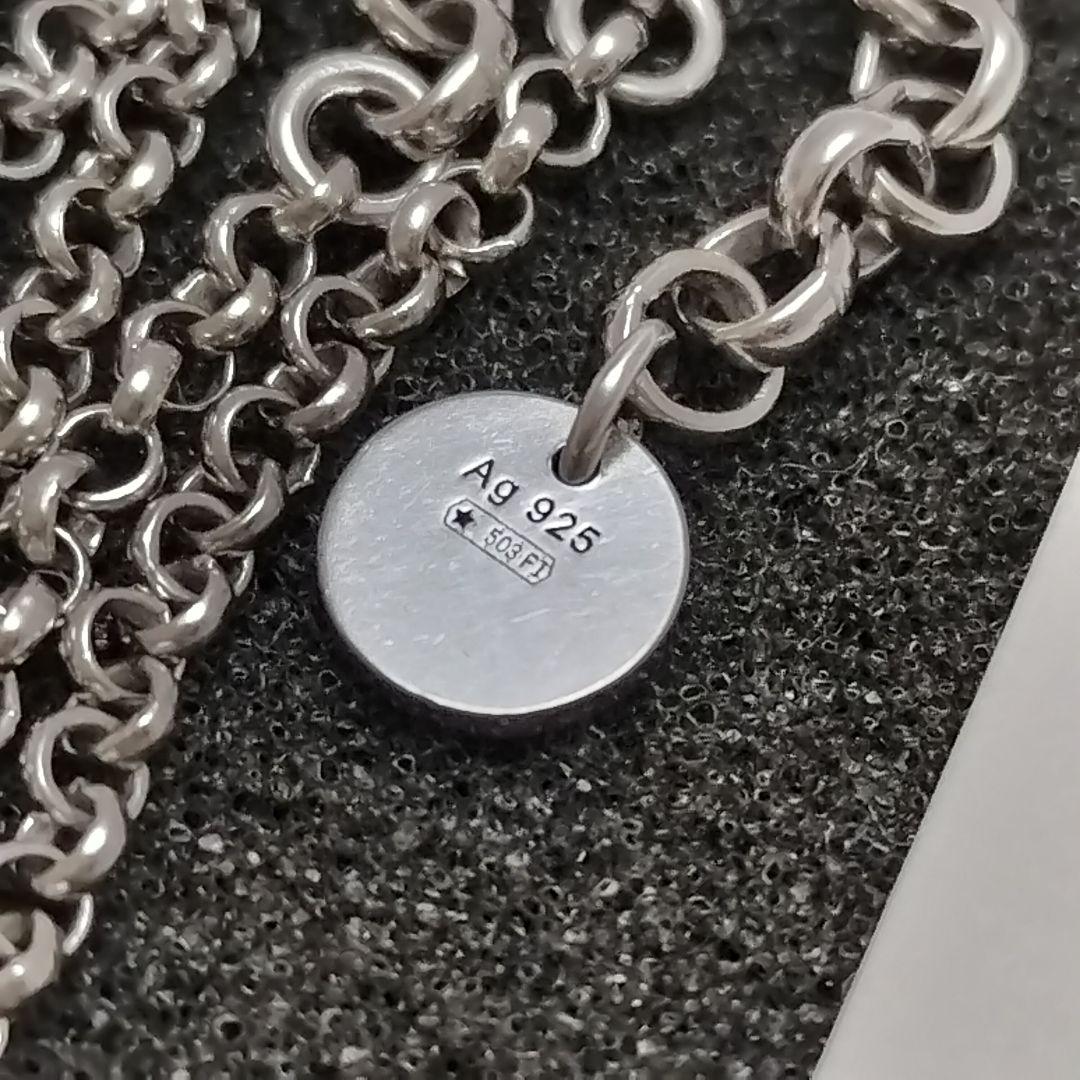 グッチ ブラック チェーン ネックレス 50cm シルバー925