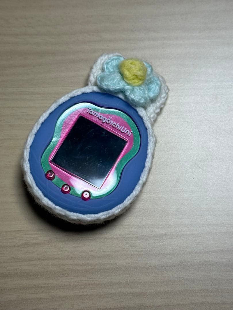 たまごっちUni パープル かぎ針編みケース付き