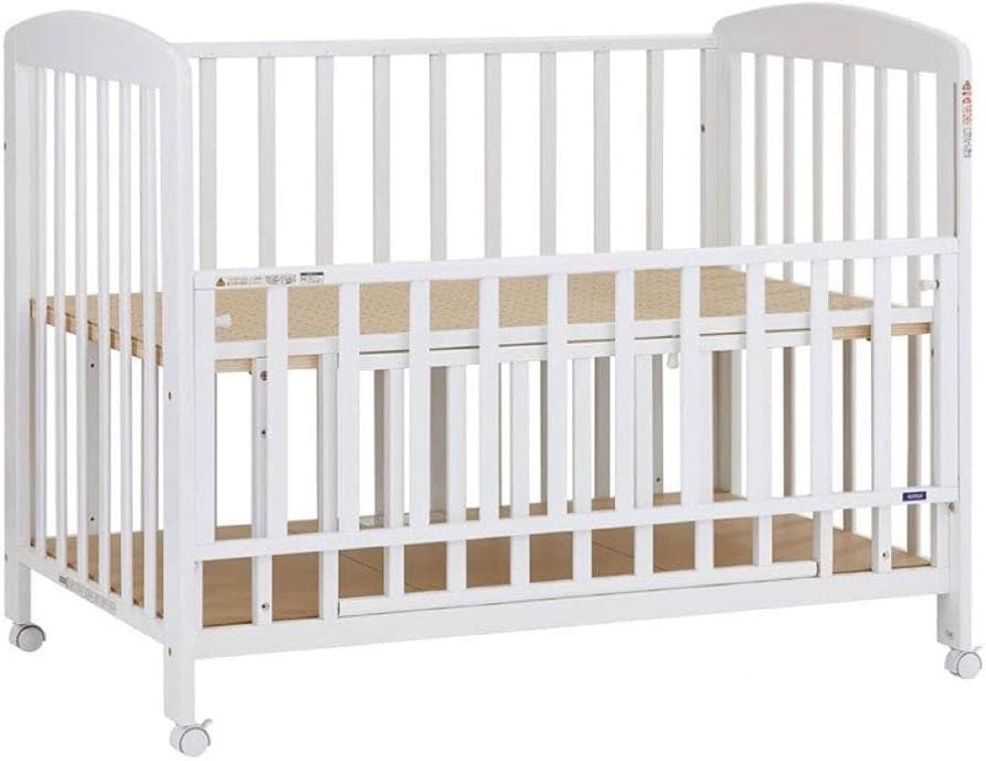 KATOJI ベビーベッド ホワイト 下段収納付き 手渡し 可