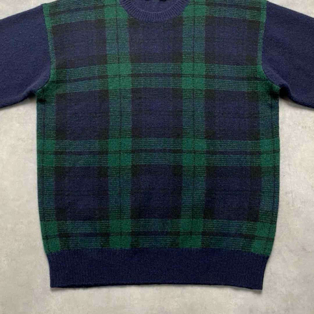 トップス 90s CHAPS RALPH LAUREN black watch knit