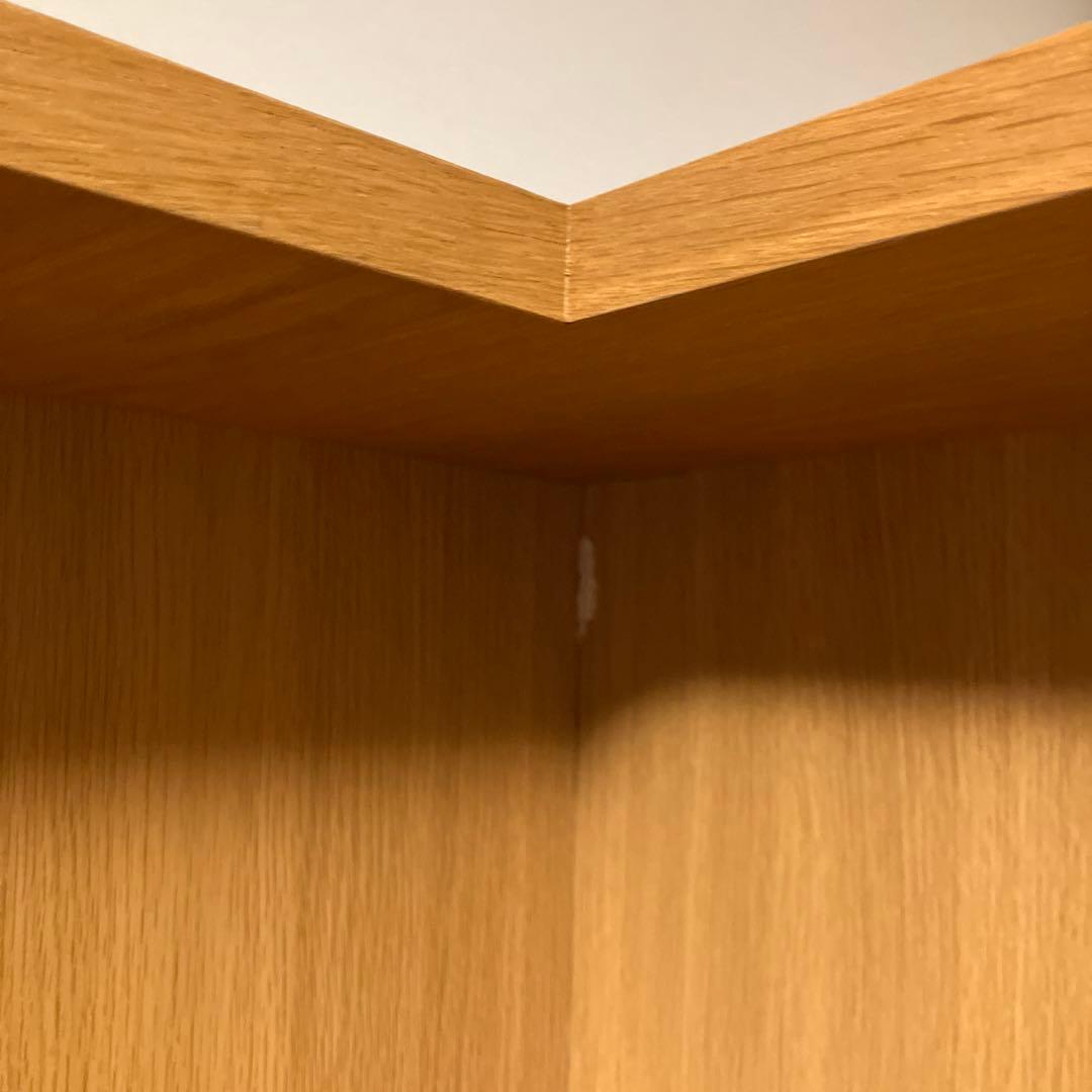 廃盤　無地良品 コーナー型本棚 7段