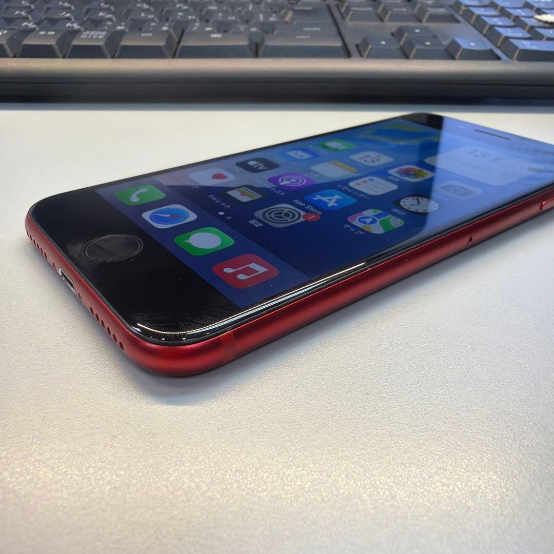 訳あり iPhone SE2 256GB レッド 100% 指紋認証不可