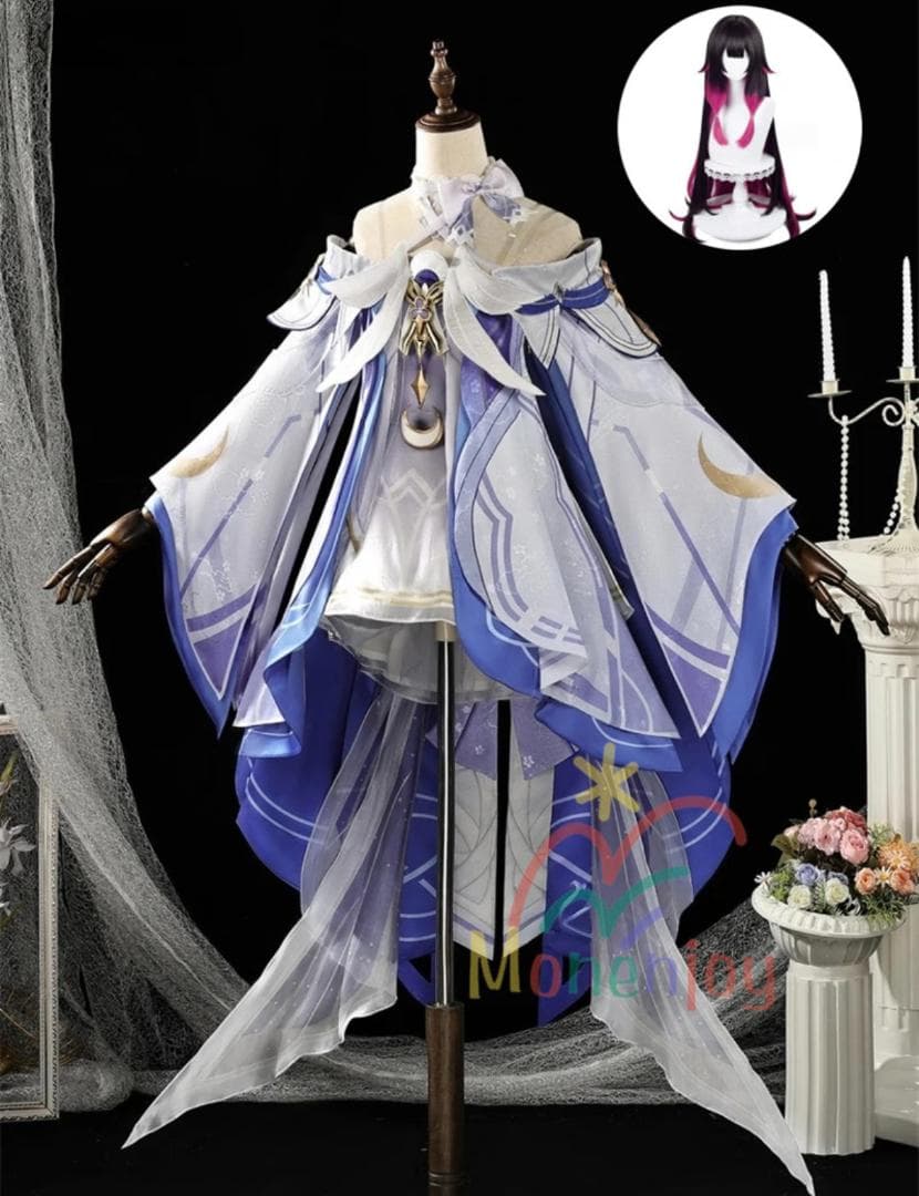 原神 少女 コロンビーナ コスプレ衣装 Mサイズ ウィッグ付 新品未使用