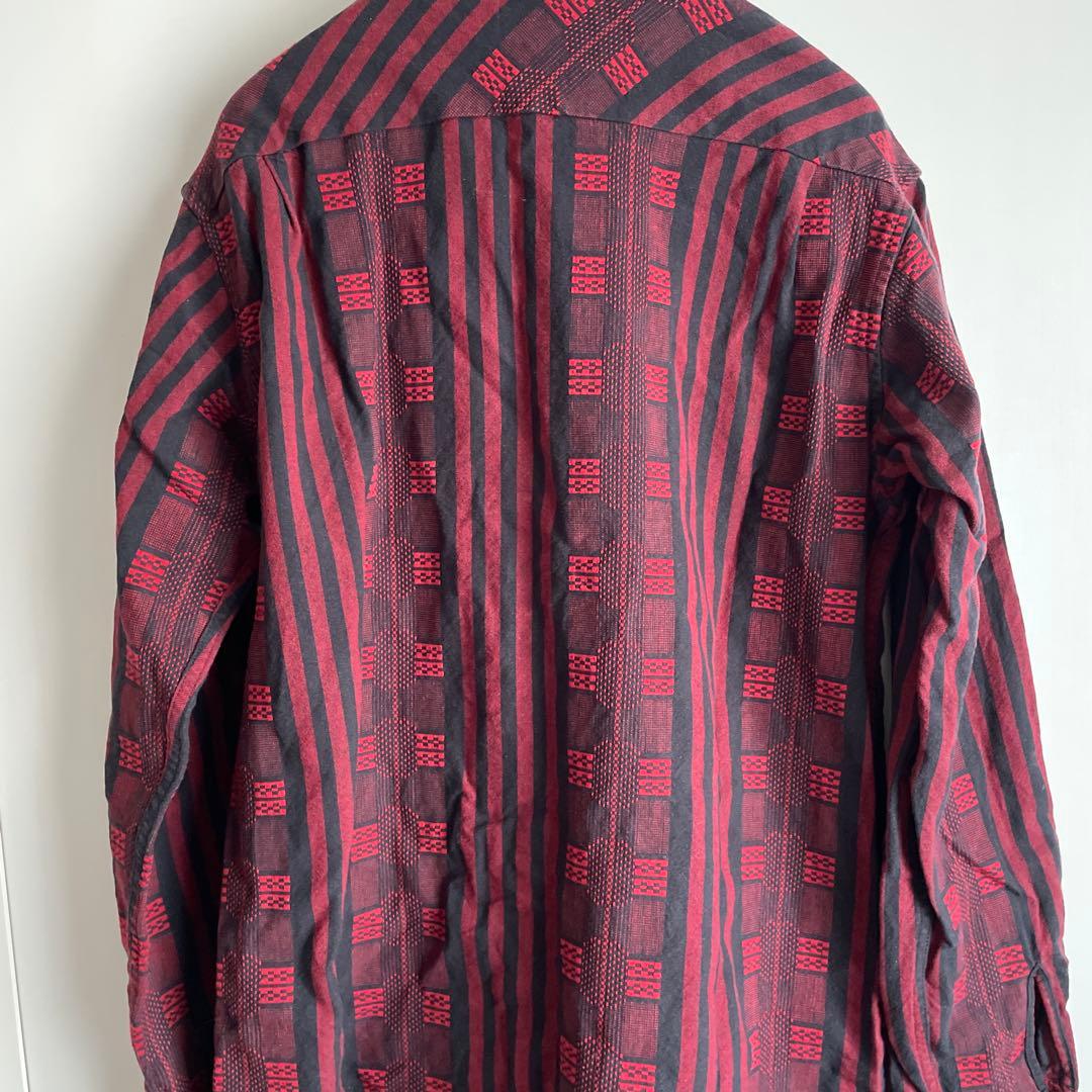 エンジニアードガーメンツ USA開襟チェック長袖シャツ