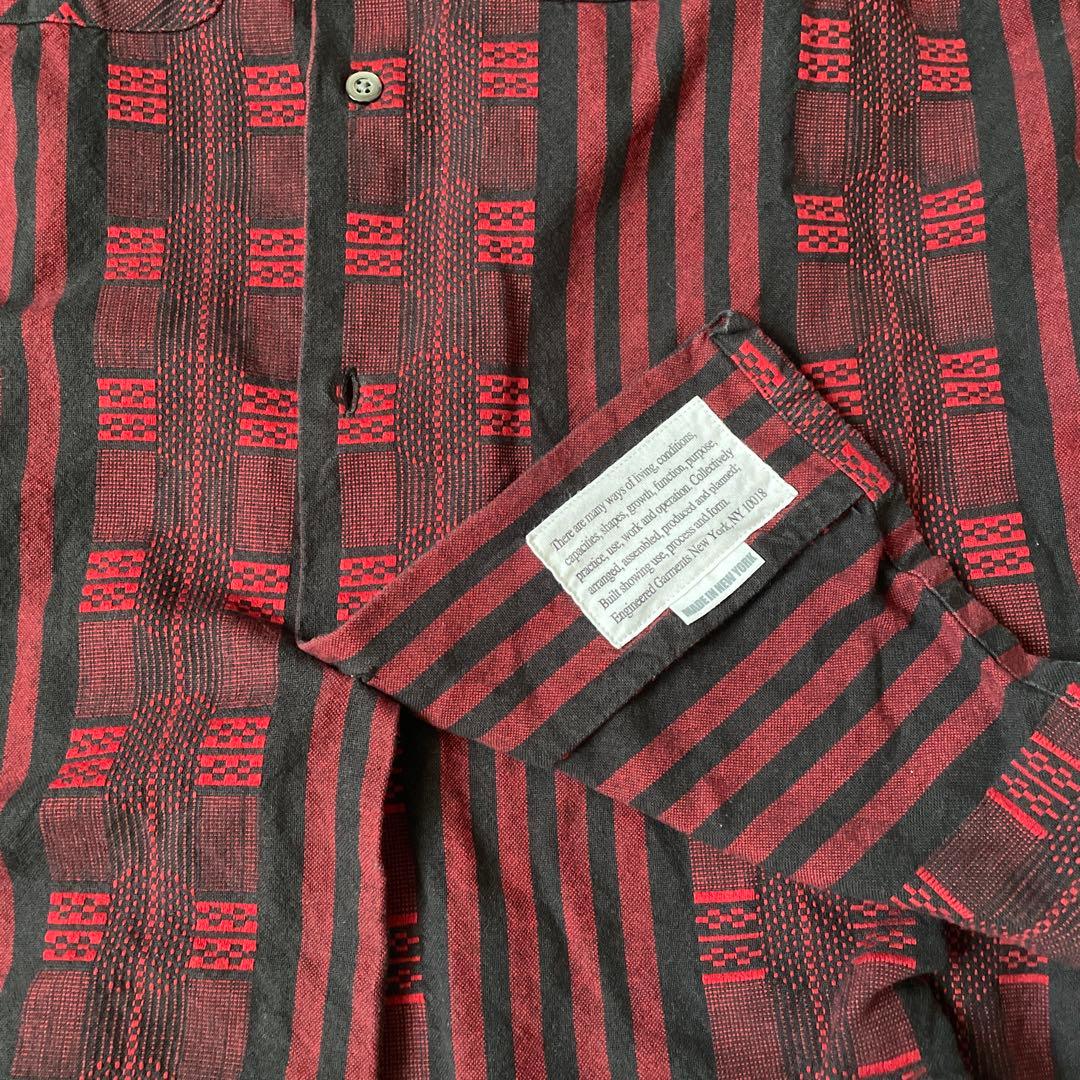 エンジニアードガーメンツ USA開襟チェック長袖シャツ