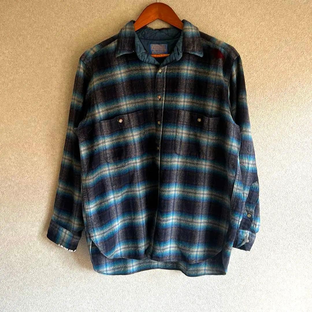 70s PENDLETON オンブレ　XLボートシャツ　アメカジ　ビンテージ