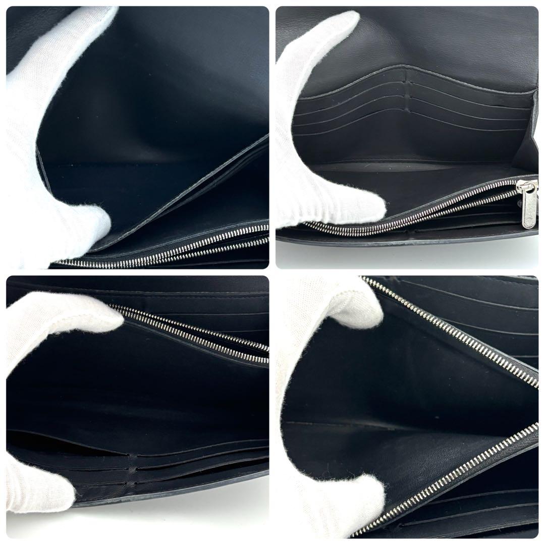 ☆美品☆箱付☆ルイヴィトン 長財布 モノグラムマヒナ ポルトフォイユイリス 黒