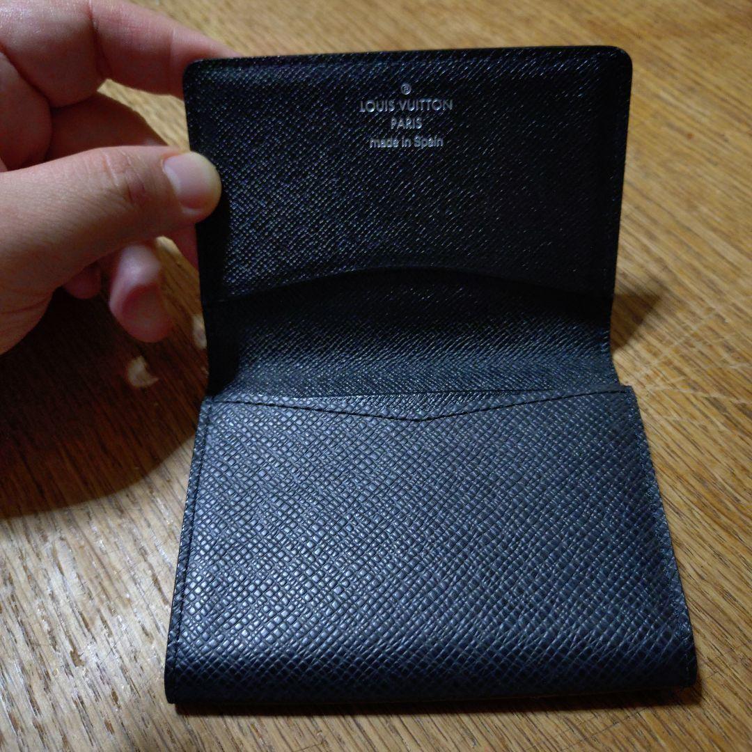 LOUIS VUITTON 名刺入れ ブラック レザー