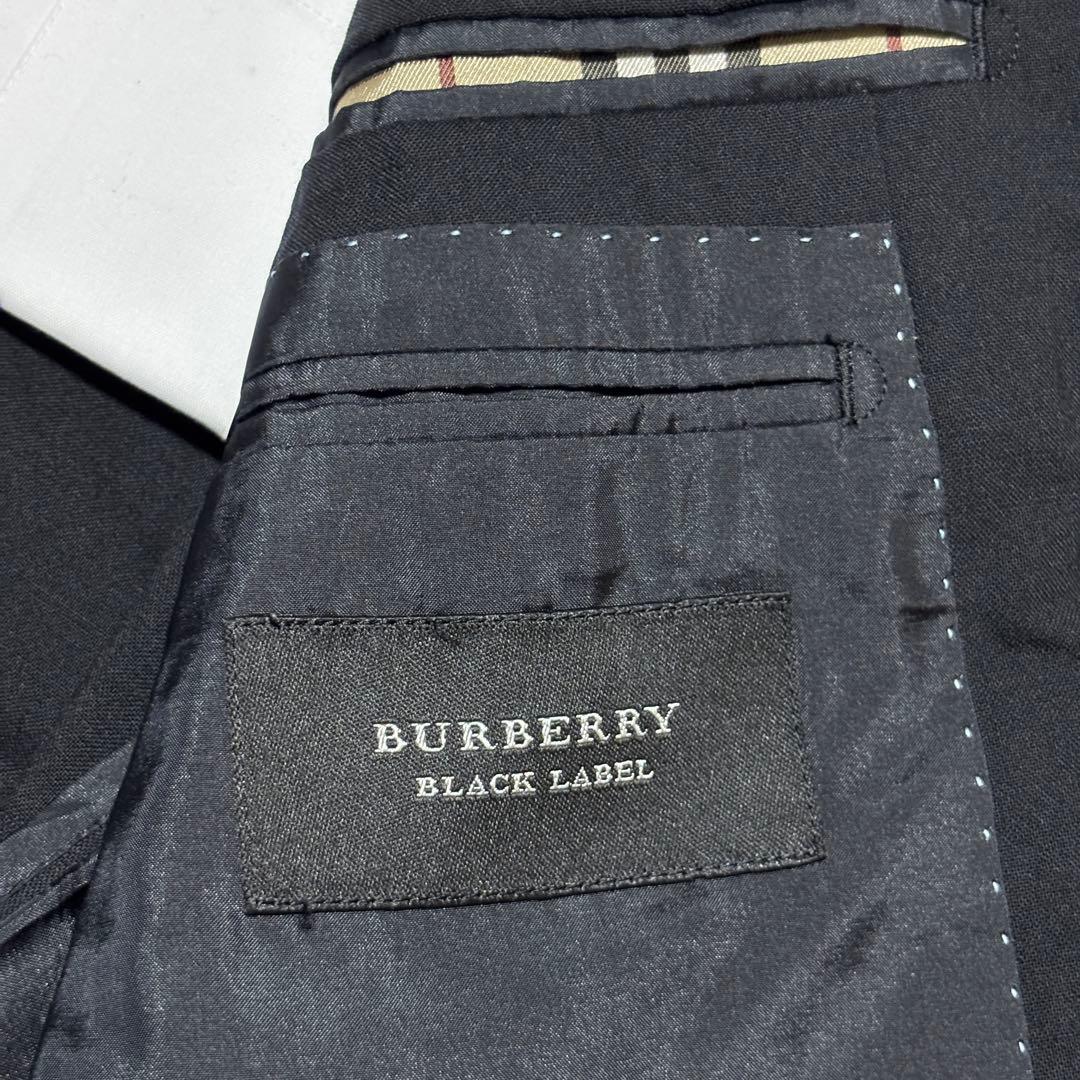 極美品 バーバリー 希少 Lサイズ セットアップ スーツ 黒 2B ノバチェック