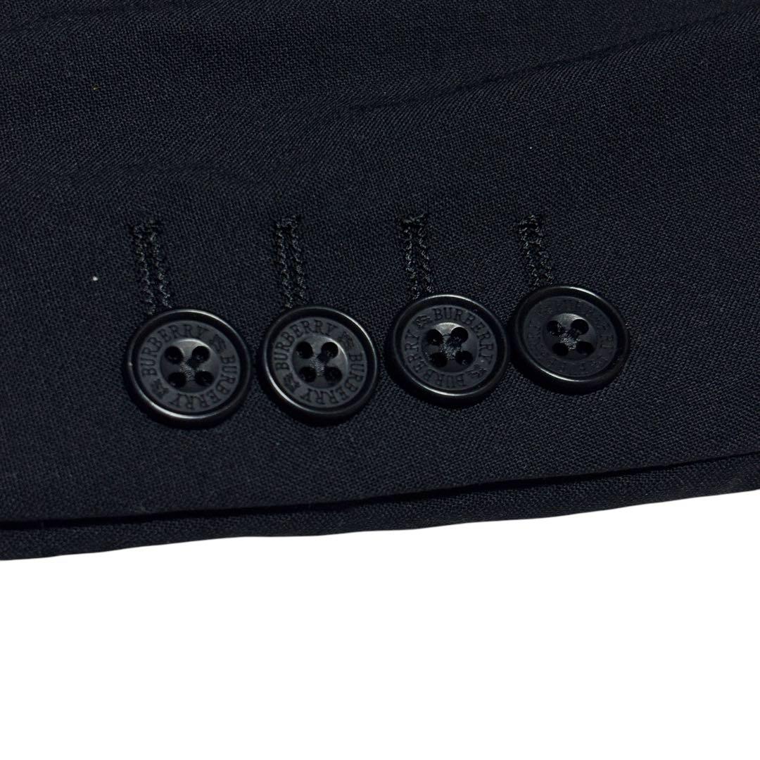 極美品 バーバリー 希少 Lサイズ セットアップ スーツ 黒 2B ノバチェック