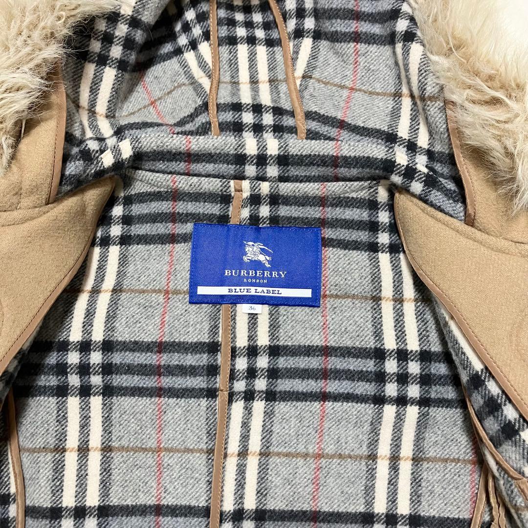 BURBERRY BLUE LABEL ダッフル コート 36 ノバチェック